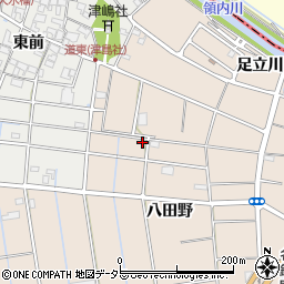 愛知県愛西市町方町八田野54周辺の地図