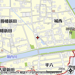 愛知県稲沢市平和町（城西）周辺の地図