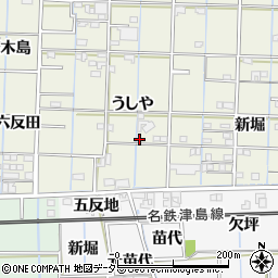 愛知県あま市花長うしや52周辺の地図
