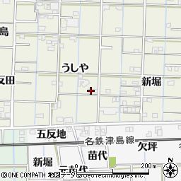 愛知県あま市花長うしや48周辺の地図