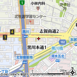 丸太屋 総本店周辺の地図