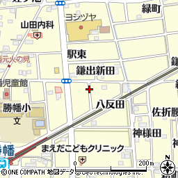 愛知県愛西市勝幡町周辺の地図
