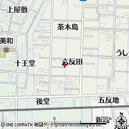 愛知県あま市花長六反田周辺の地図
