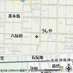 愛知県あま市花長うしや11周辺の地図