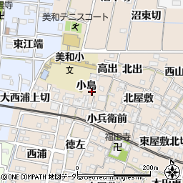 愛知県あま市木田小島周辺の地図