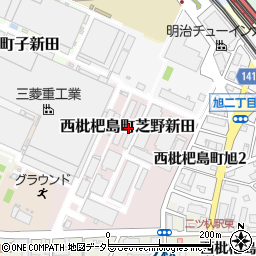 愛知県清須市西枇杷島町芝野新田周辺の地図