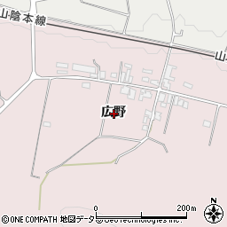 京都府南丹市日吉町上胡麻（広野）周辺の地図