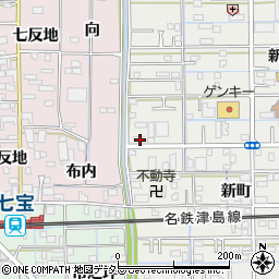 愛知県あま市新居屋鶴田143周辺の地図