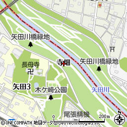 愛知県名古屋市東区矢田町寺畑周辺の地図