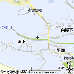 愛知県豊田市藤岡飯野町釜下周辺の地図