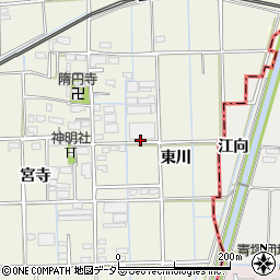 愛知県愛西市佐折町周辺の地図
