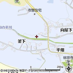 愛知県豊田市藤岡飯野町（釜下）周辺の地図