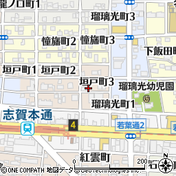 愛知県名古屋市北区垣戸町3丁目9-15周辺の地図