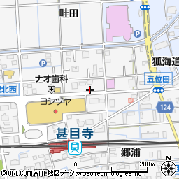 愛知県あま市甚目寺五位田周辺の地図