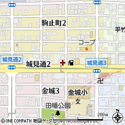 愛知県名古屋市北区城見通周辺の地図