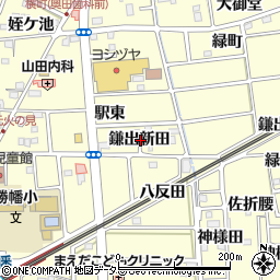 愛知県愛西市勝幡町鎌出新田周辺の地図