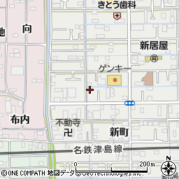 愛知県あま市新居屋鶴田137周辺の地図