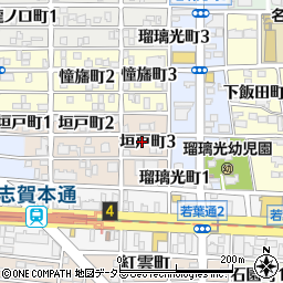 愛知県名古屋市北区垣戸町3丁目9-3周辺の地図