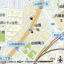愛知県名古屋市北区山田町周辺の地図