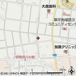愛知県愛西市草平町新開21周辺の地図