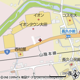 株式会社チャームランドリー　ホワイト急便　ジャスコ大田店周辺の地図