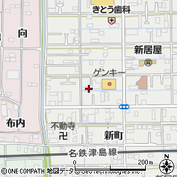 愛知県あま市新居屋鶴田118周辺の地図