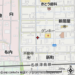 愛知県あま市新居屋鶴田117周辺の地図