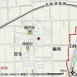 愛知県愛西市佐折町東川95周辺の地図