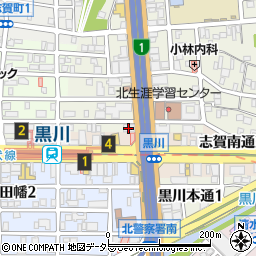 名古屋銀行黒川支店周辺の地図