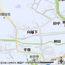 愛知県豊田市藤岡飯野町向屋下周辺の地図