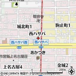 愛知県名古屋市西区田幡町西ハサバ周辺の地図