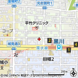 菊井かつ　黒川店周辺の地図