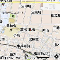 愛知県あま市木田北出周辺の地図