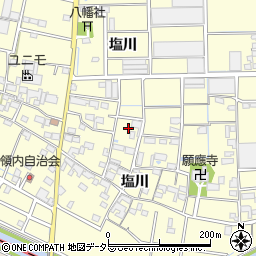 愛知県稲沢市平和町塩川周辺の地図