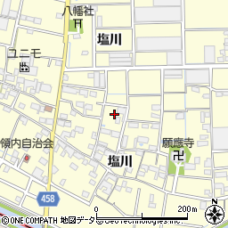愛知県稲沢市平和町（塩川）周辺の地図