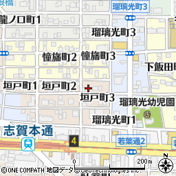 愛知県名古屋市北区垣戸町3丁目12周辺の地図