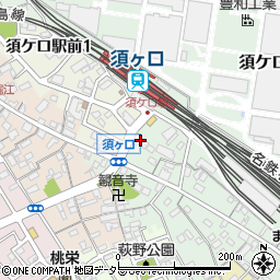 須ケ口共立電化センター周辺の地図