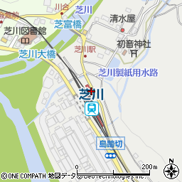 芝川駅観光トイレ周辺の地図