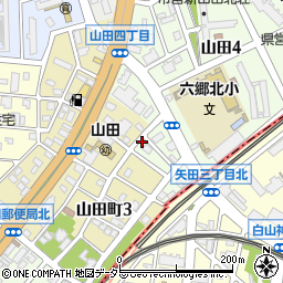 リパーク名古屋山田３丁目駐車場周辺の地図