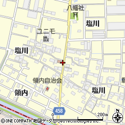 愛知県稲沢市平和町杁分周辺の地図