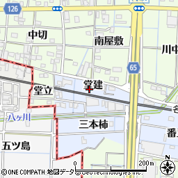 愛知県あま市森山堂建周辺の地図