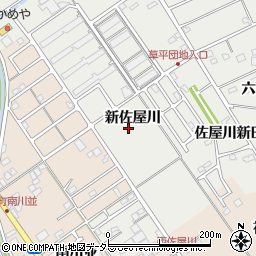 愛知県愛西市草平町（新佐屋川）周辺の地図