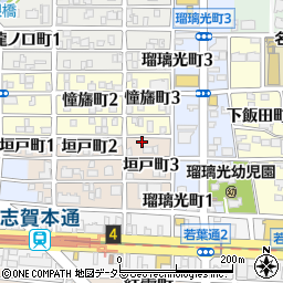 愛知県名古屋市北区垣戸町3丁目13周辺の地図