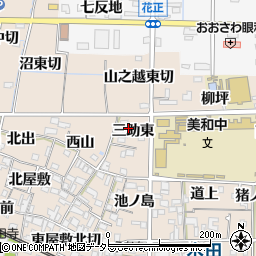 愛知県あま市木田（三助東）周辺の地図