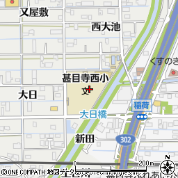 愛知県あま市新居屋三反通周辺の地図