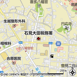 石見大田税務署周辺の地図