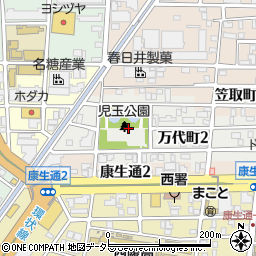 愛知県名古屋市西区万代町周辺の地図