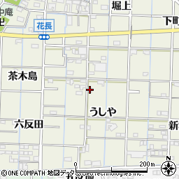 愛知県あま市花長うしや34周辺の地図