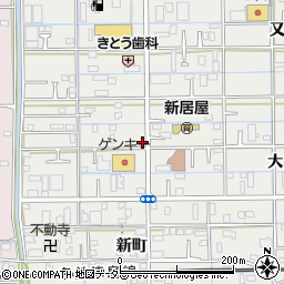 愛知県あま市新居屋鶴田87周辺の地図