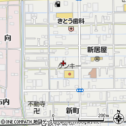 愛知県あま市新居屋鶴田周辺の地図